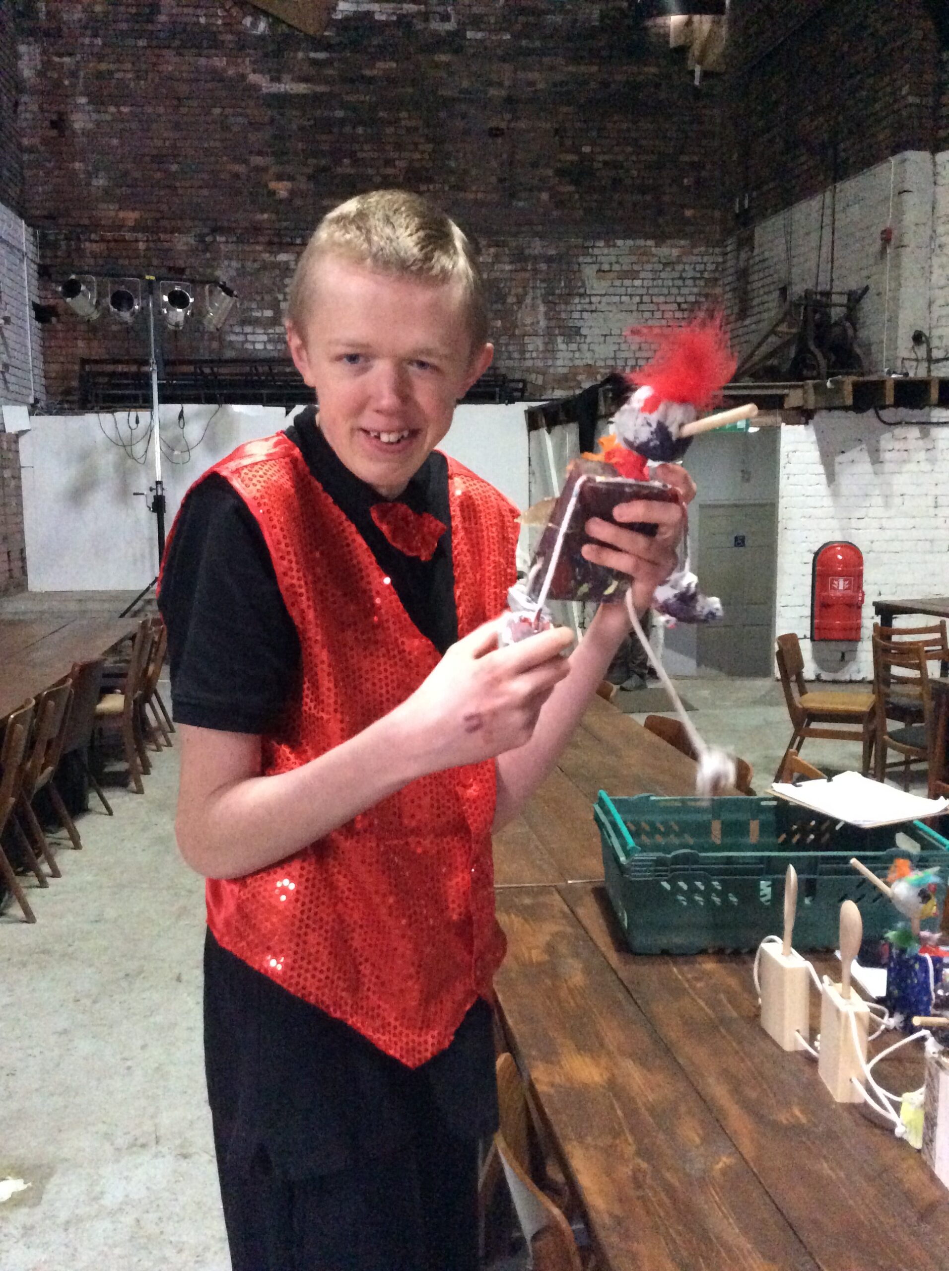 Joel with Puppet