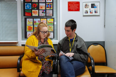 A learning disability patient receiving advice
